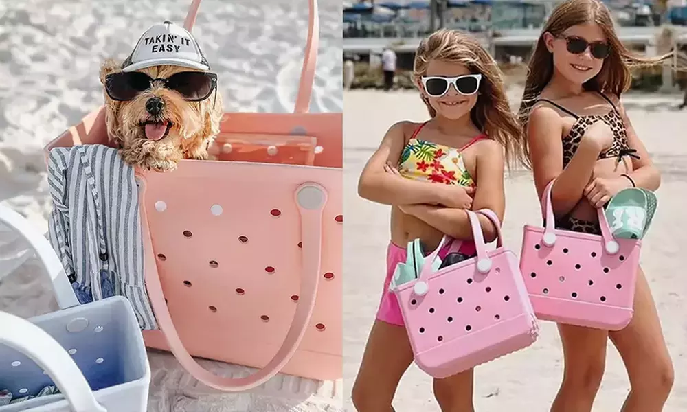 Get Mom beach-ready with these trendy, Waterproof Custom Beach Bags