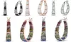 Elegant Crystal Hoop Earrings from Chamonix Jewelry – 6 Color Variants & 3 Finishes Available