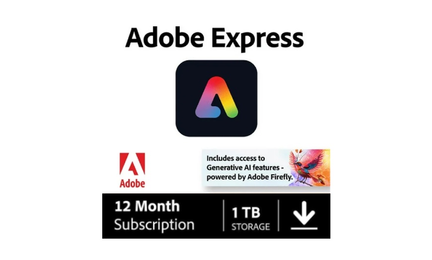 Image 1: Adobe Express Premium: 6 or 12 Months Subscription 