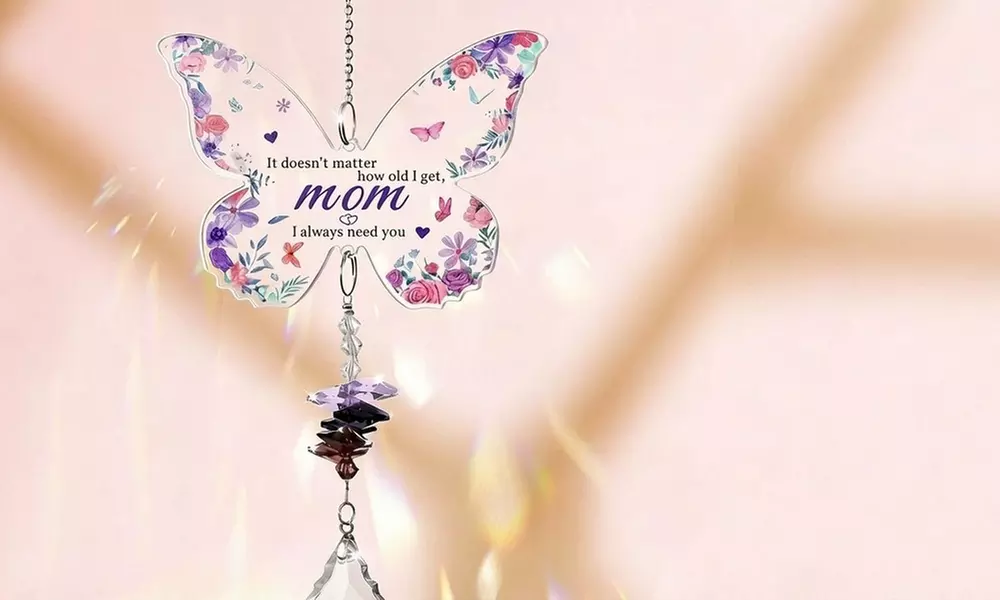 Mom-Themed Butterfly Suncatcher Gift Set