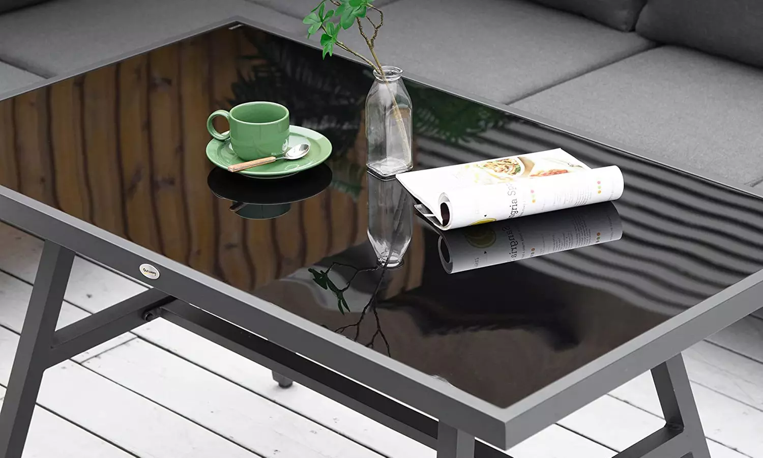 Outsunny Eight seater L-shaped Garden Furniture Set