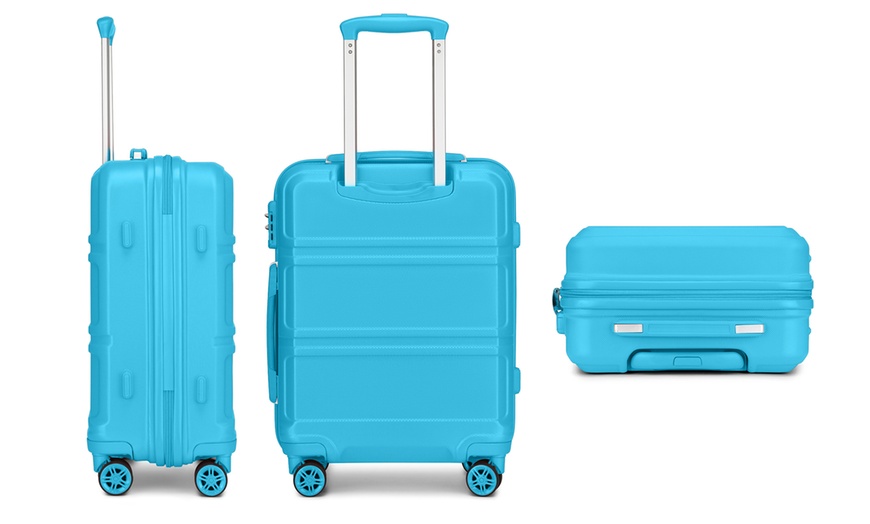 Image 9: KONO 9-Piece Travel Set Cabin Suitcase And Organizer Bags
