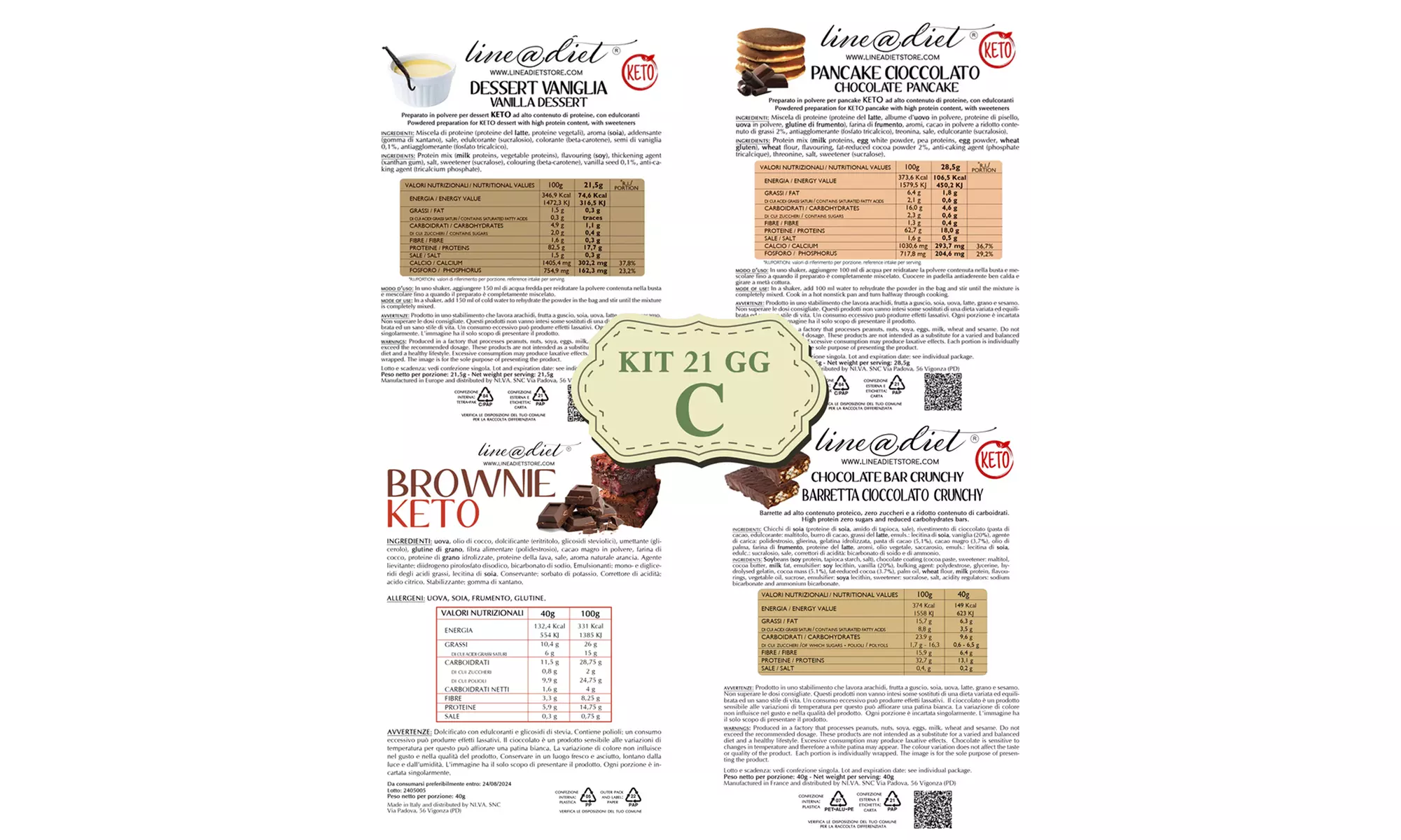 Box Dieta Keto Line@ per 21 giorni con guida alimentare