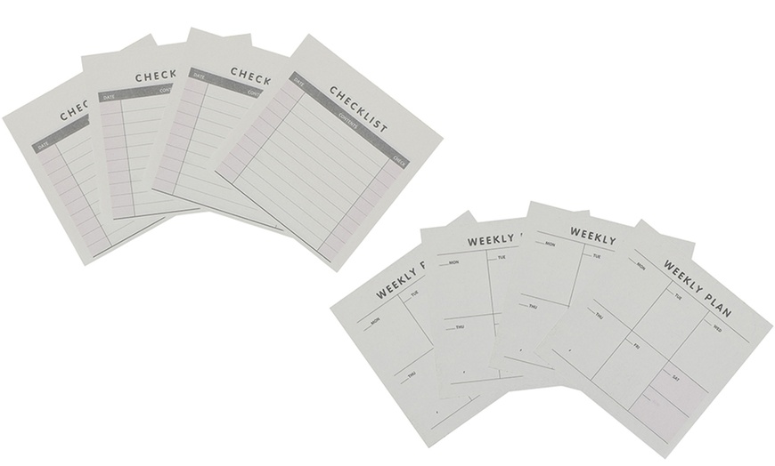 Image 1: Four Weekly Check or Planner List Pads