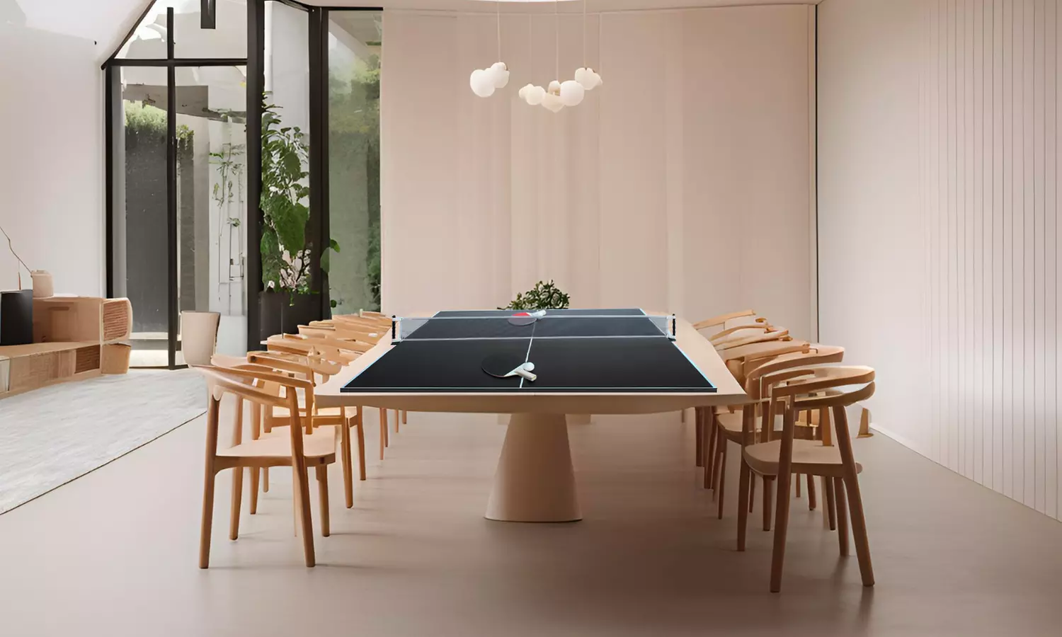 Tavolo da ping-pong pieghevole a 3 pannelli