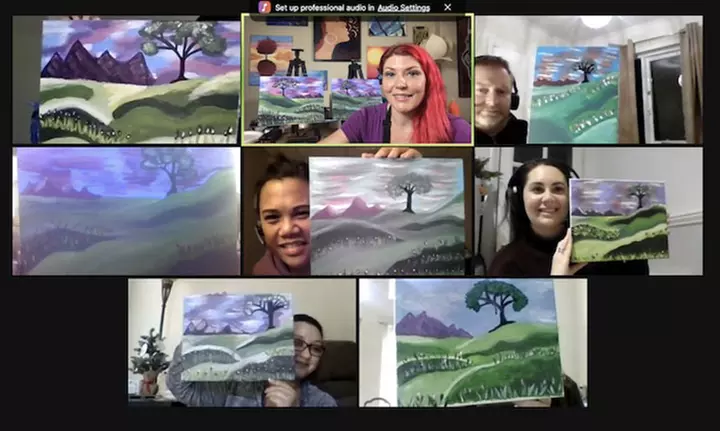 On-Demand Paint and Sip Event with Painting & Vino (Canada)

