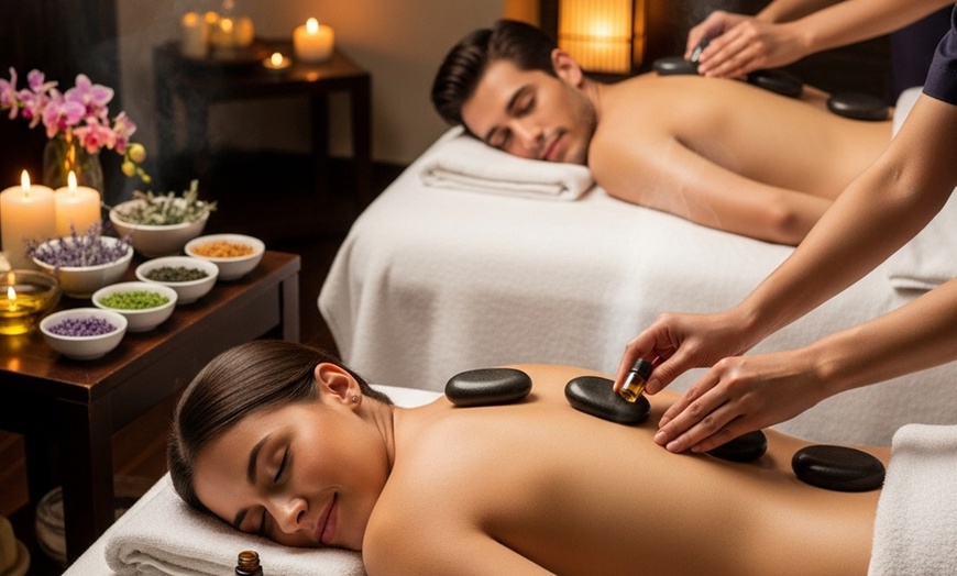 Image 2: Solo or Couples Full Body Massage with Hot stone &  Essential Oil