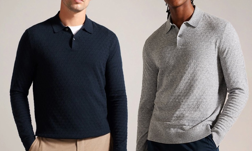 Image 1: Ted Baker Men's Knitted Polo Shirt 