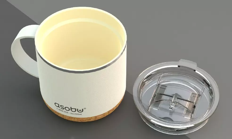 Asobu Infinite Stainless Steel Insulated Coffee Mug with Inner Ceramic Coating