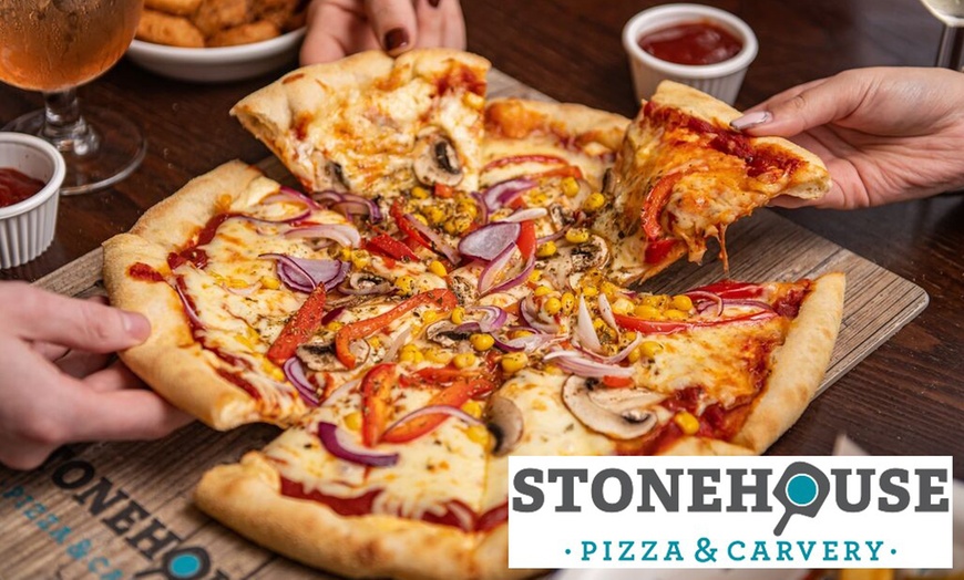 Image 1: Stonehouse Pizza & Carvery 2 Course for 2 & Up to 2 children 