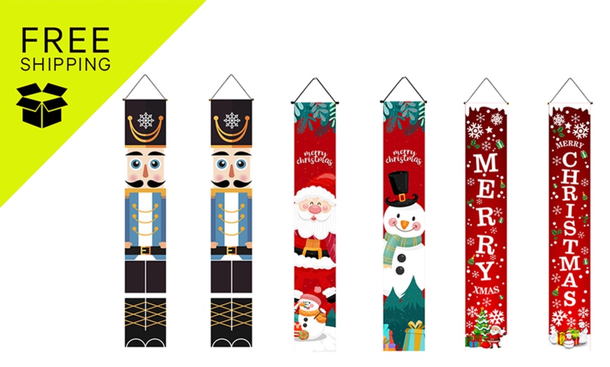 Image 1: New Christmas Door Hanging Banners – Single & Combo Options