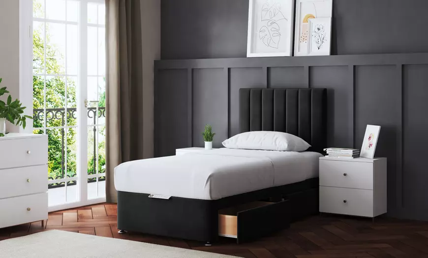 Image 14: Amelia Panel Divan Bed with Optional 2 or 4 Drawers