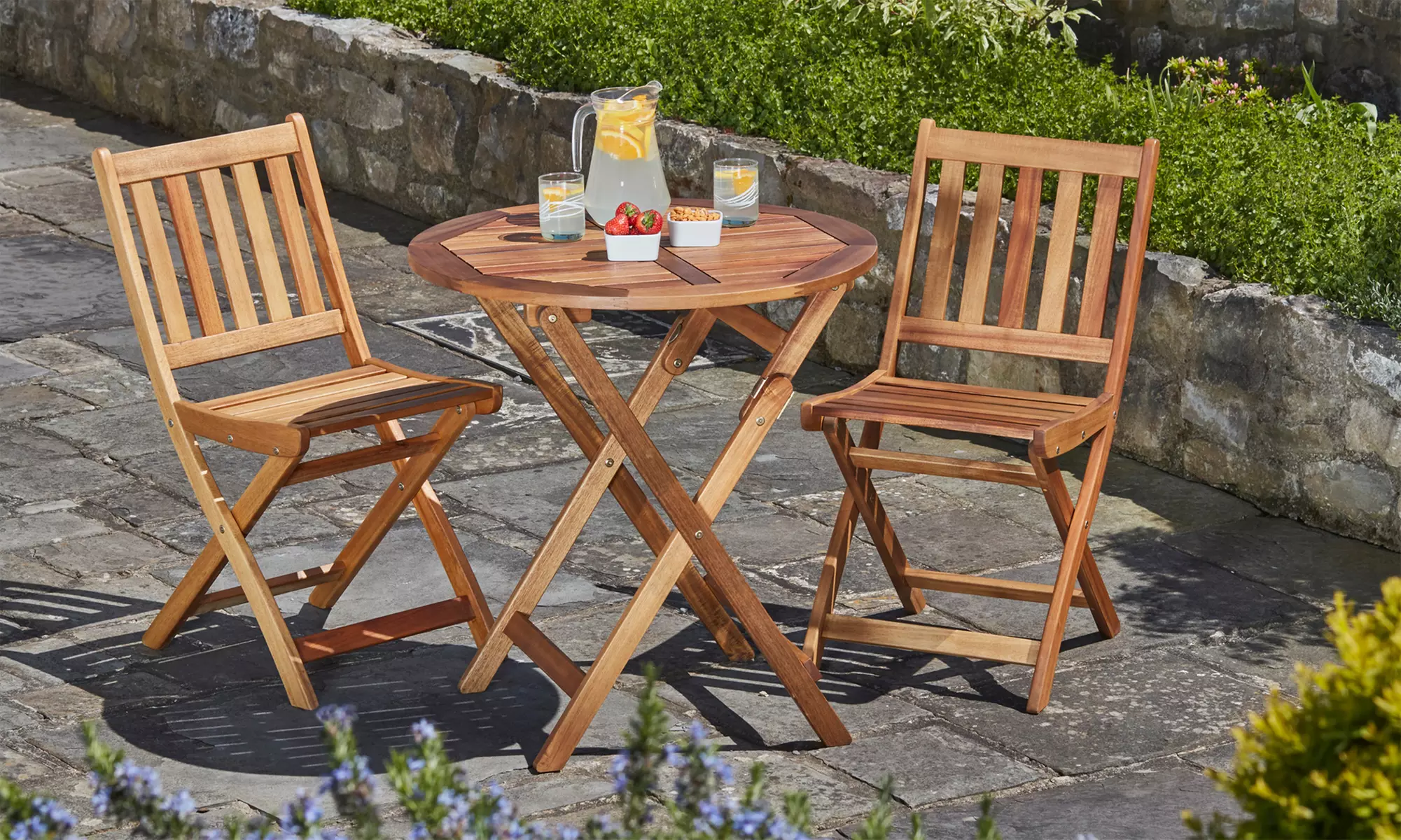 Three-Piece Wooden Garden Furniture Set - Image 5