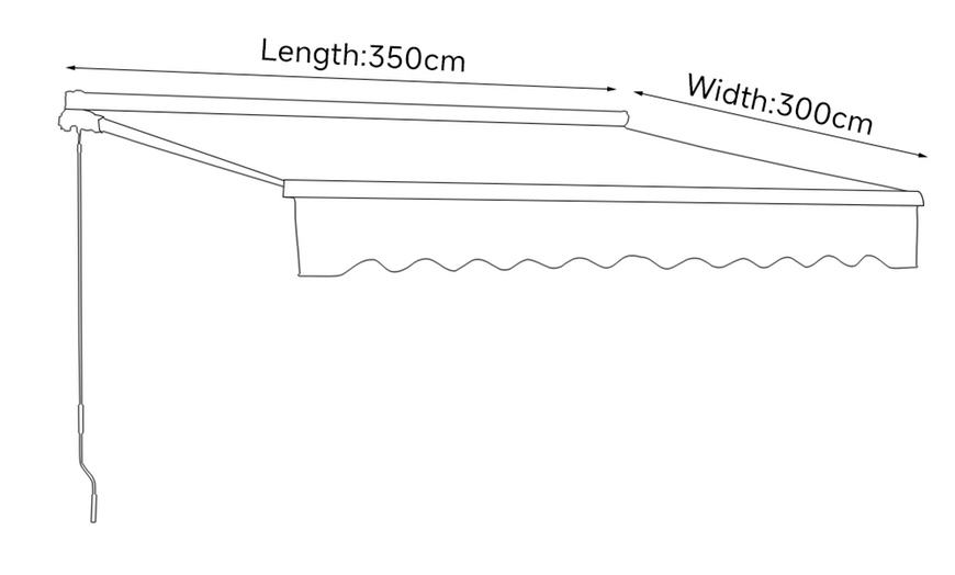 Image 7: Large Coverage Retractable Outdoor Door Awning
