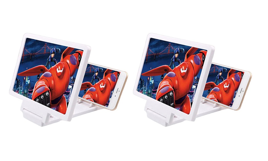 Image 5: One or Two Foldable Smartphone Screen Magnifiers