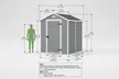 Outsunny Galvanised Steel Garden Storage Shed with Double & Side Doors in Green - Image 6