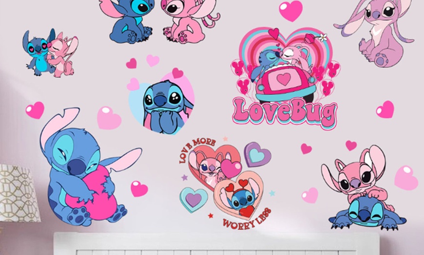 Image 3: Yutou Lilo & Stitch Inspired Wall Stickers