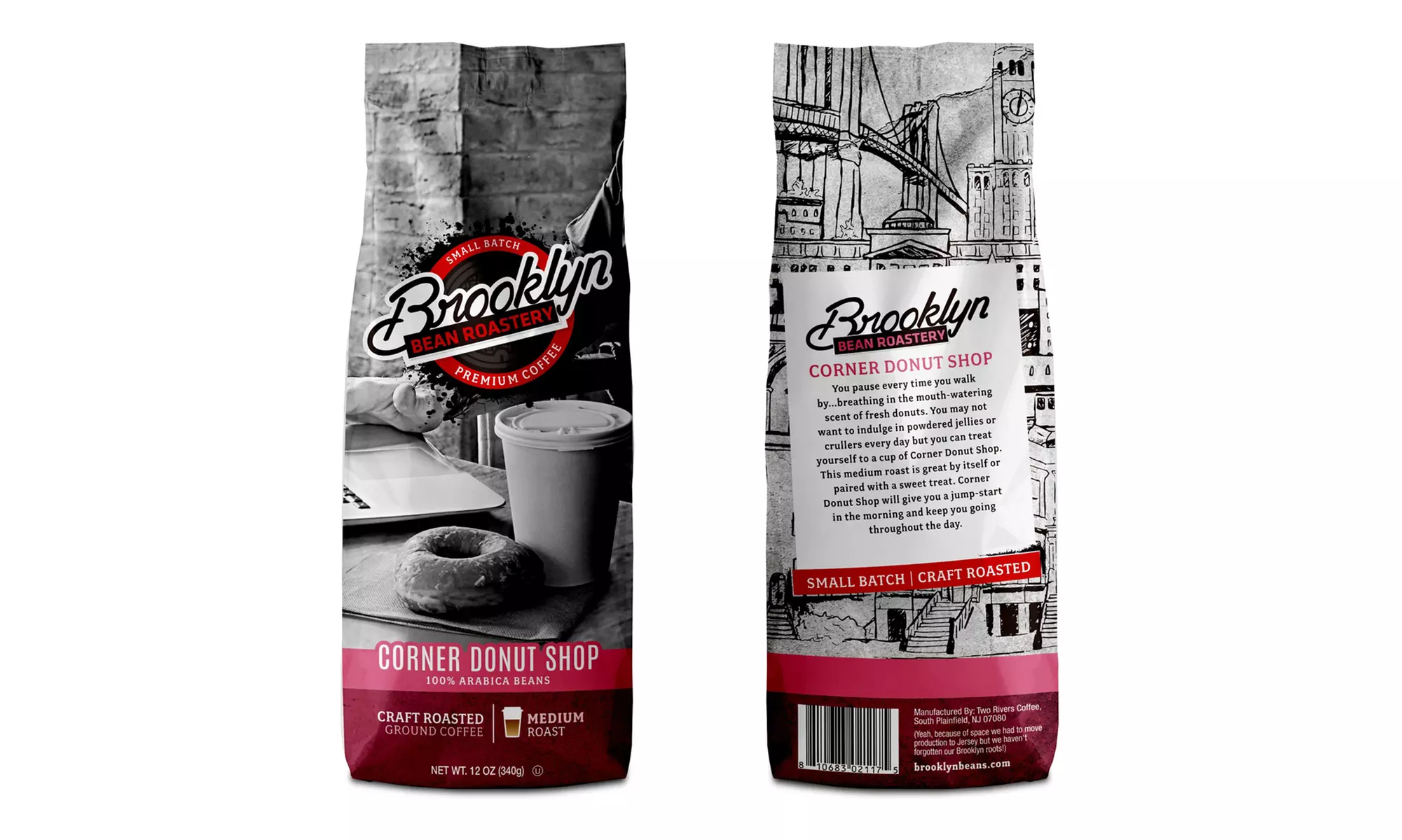 Brooklyn Bean Ground Coffee 12 Ounce Bags - 2 pk or 6 pk