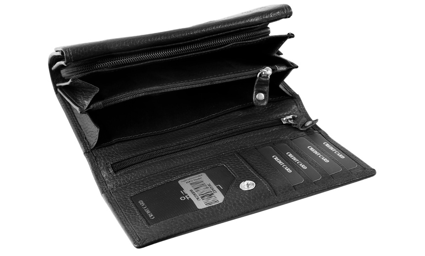 Image 3: Cartera de piel genuina para mujer Leonardo Verrelli