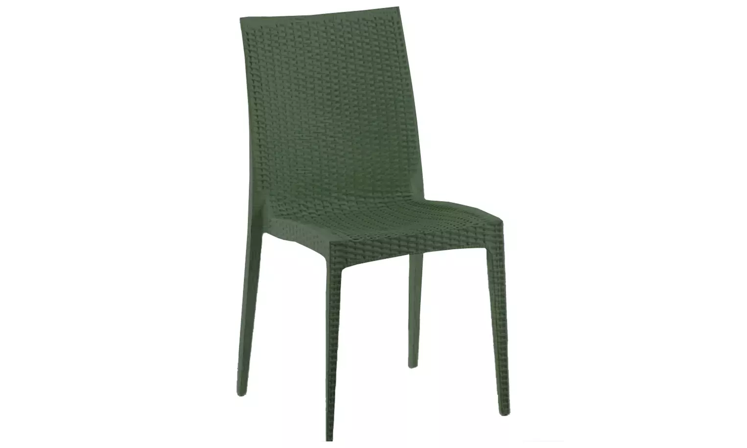 Set di 4 sedie da giardino in polipropilene stile Rattan
