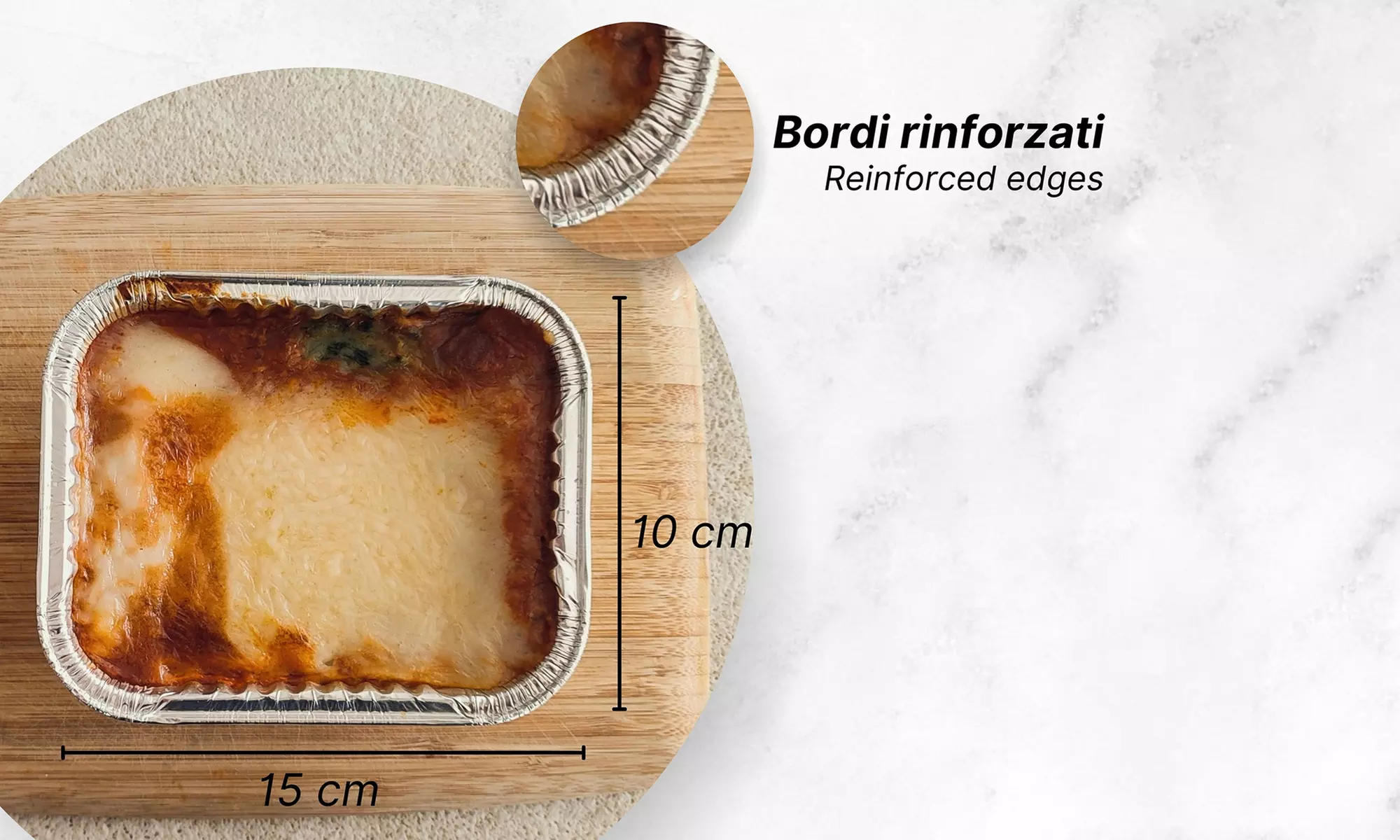 Fino a 192 contenitori in alluminio per alimenti