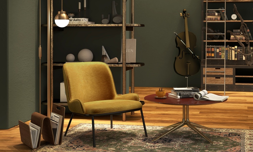 Image 1: Fauteuil vintage "Edvin" en tissu de Doosense