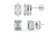 Sterling Silver 2.00 CTTW Marquise Studs With Crystal From Swarovski - Second Medium