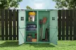 Outsunny Wooden Garden Storage Shed – Fir Wood Outdoor Tool Cabinet with Shelves - Image 3