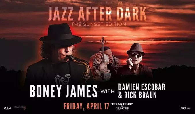 Boney James: Jazz After Dark w/ Damien Escobar and Rick Braun on Apr 17 at 7:30 PM