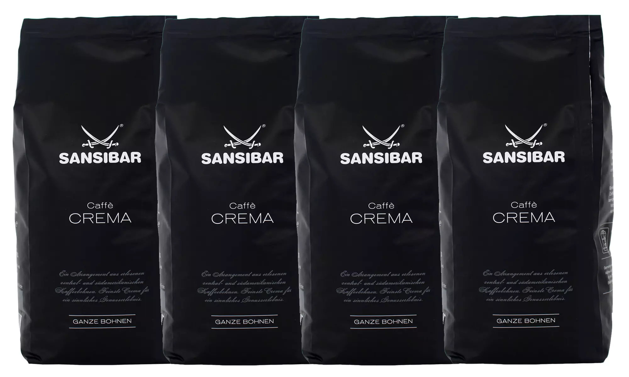 4x oder 8x Sansibar Caffe Crema, ganze Kaffeebohnen, 1 kg - Primary Image
