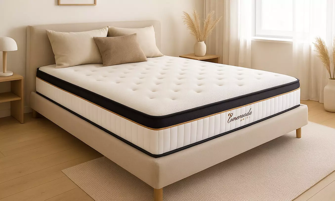 Matelas Emeraude à mémoire de forme et mousse HyperSoft, 24 cm, pour un maintien du corps optimal, livraison offerte - Primary Image