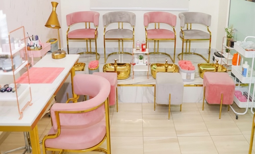 Image 5: Hard Gel or Acrylic Extensions with Gelish, Nail Art, Pedi or Blow-Dry