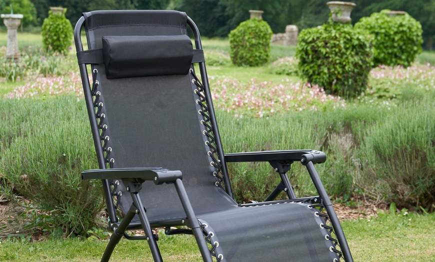 Image 8: Set of Two Reclining Zero Gravity Chairs