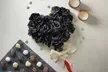 US 50-100Pc Artificial Black Rose Stemless Silk Flower Decoration Wedding 2.36'' - Second Medium