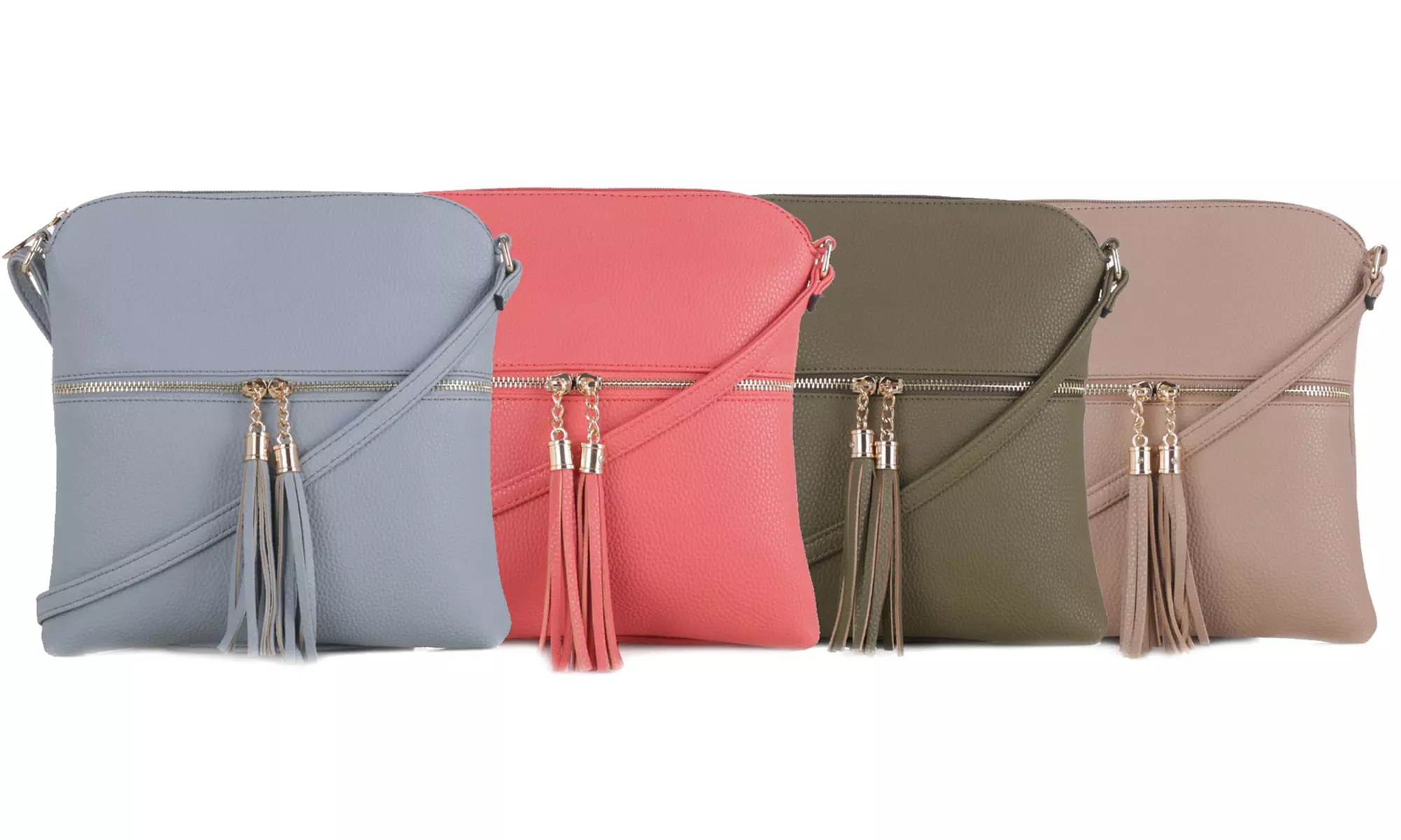 MKII Emmarie Crossbody Trendy Travel Hand Bag Purse with Tassels - Primary Image