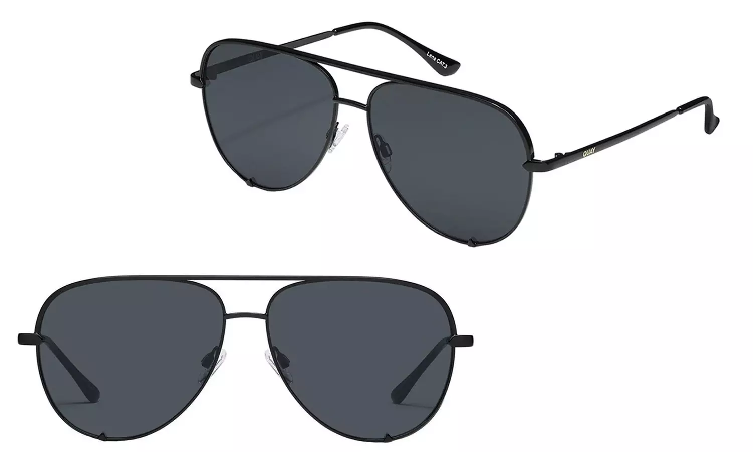 Men's Quay High Key Polarized Sunglasses - Matte Black Frame