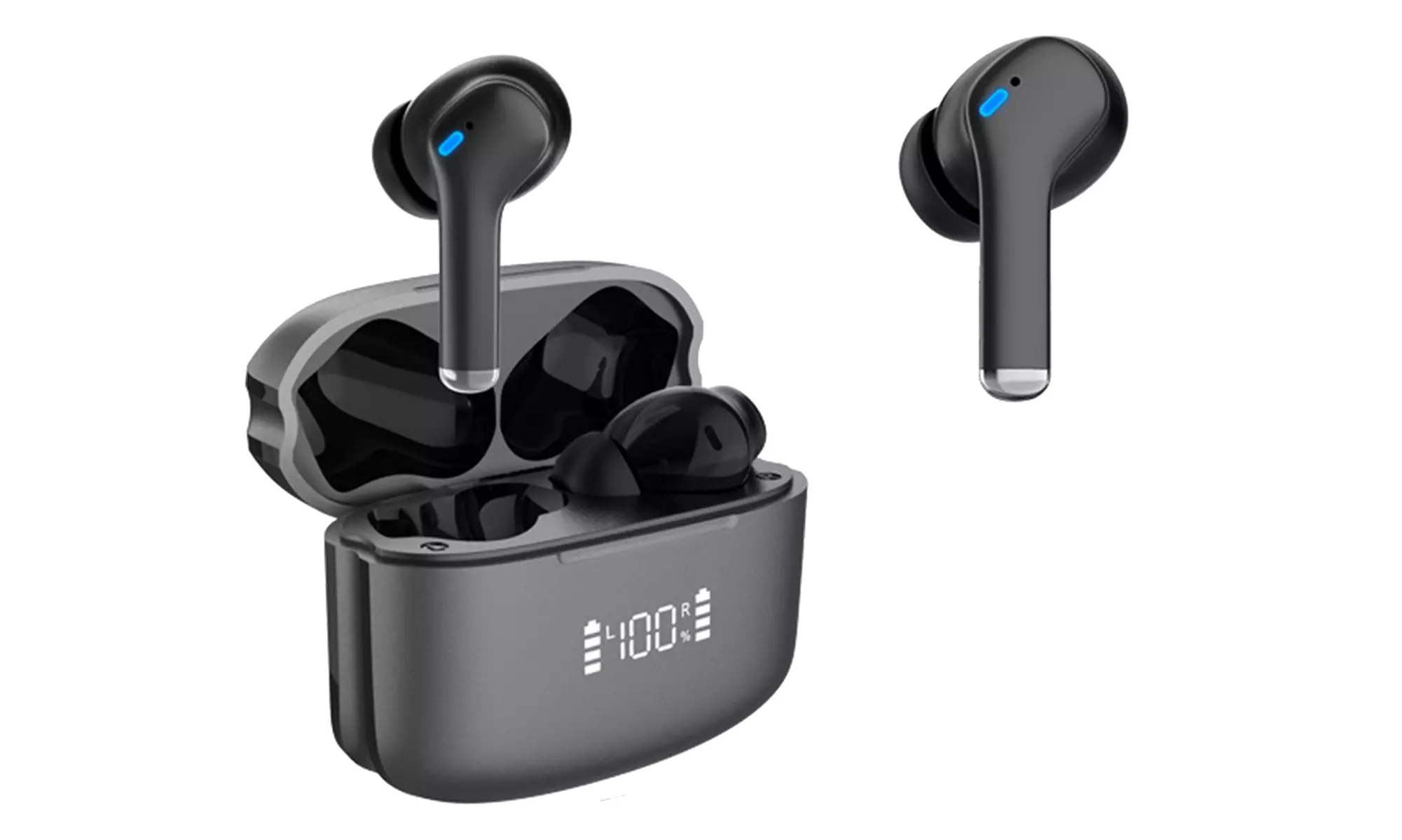 Dual Noise Cancelling Wireless Earbuds 5.3 Stereo Bluetooth Waterproof Earphones
