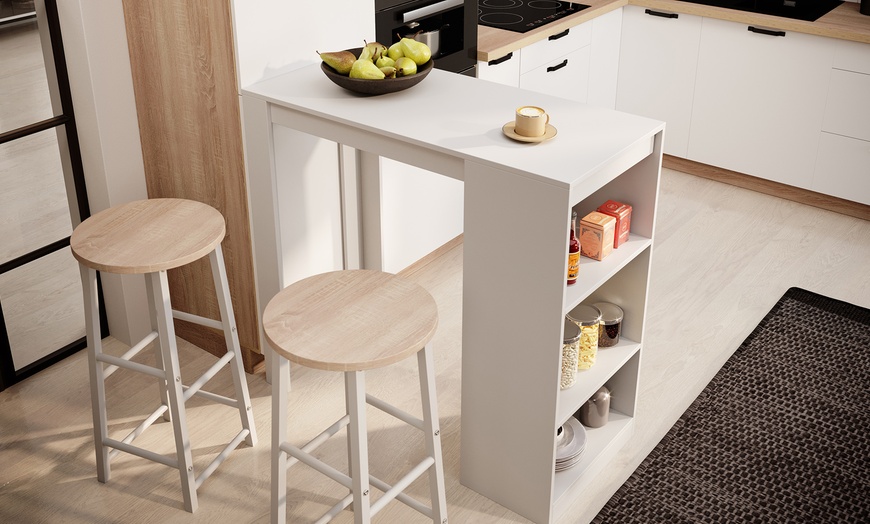 Image 11: Mesa alta Kyra con opción a taburetes