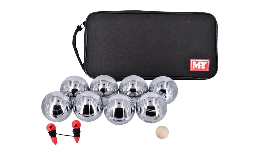 Image 1: M.Y Metal Boules Set
