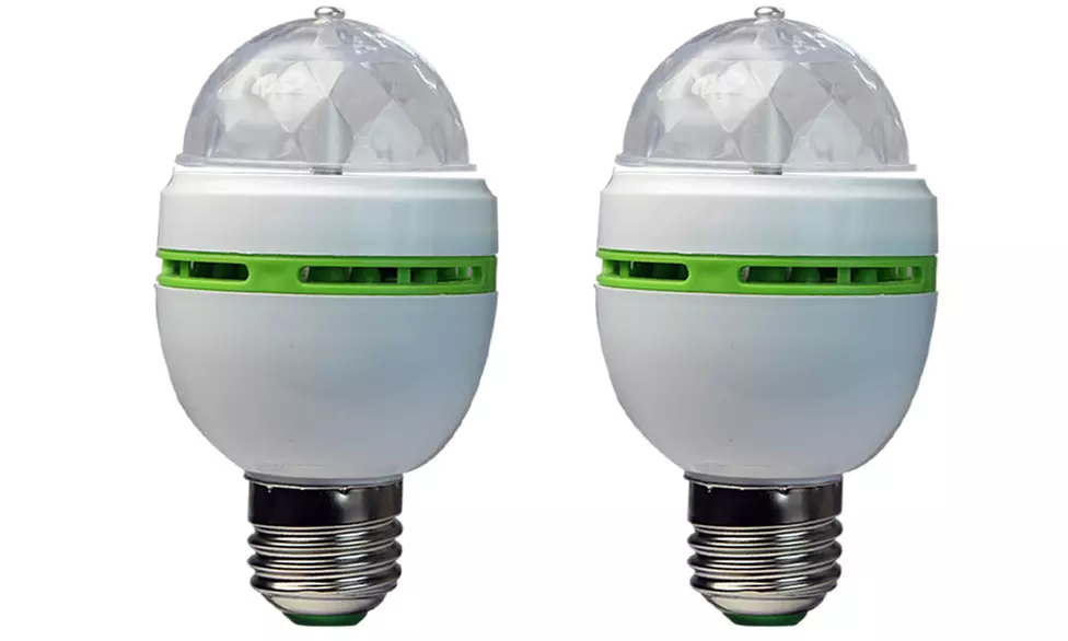 Rotating LED Disco Light Bulb - Primary Image