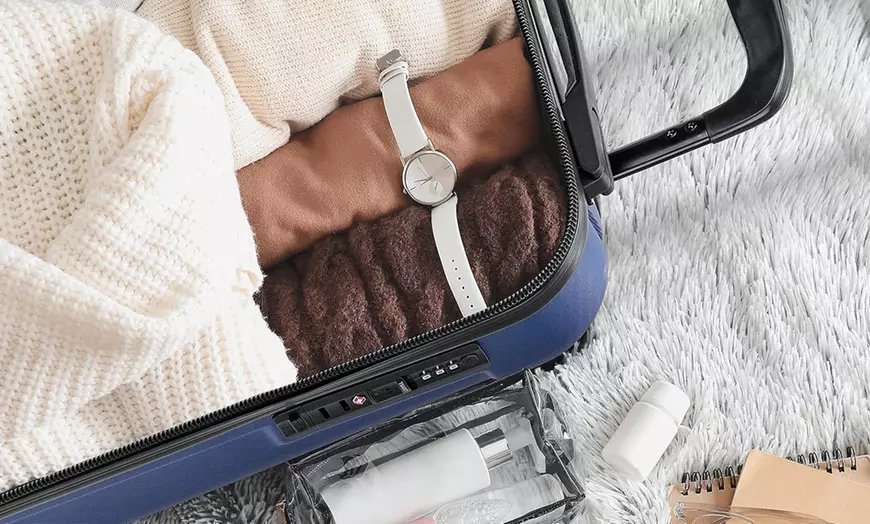 Image 5: 8 Wheel Premium Travel Suitcase TSA Lock Highly Durable 100+ Airline Approved