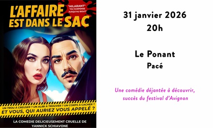 Le 31 janvier 2026 à 20h : 1 place pour "L'affaire est dans le sac" - "L'Affaire est dans le sac" à Pacé