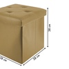 Image 30: Pouf carré en simili cuir avec espace de rangement