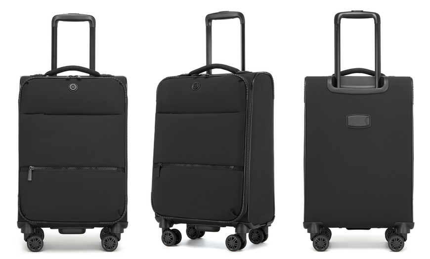 Image 2: Maleta blanda ligera de 20 pulgadas con neceser extraíble