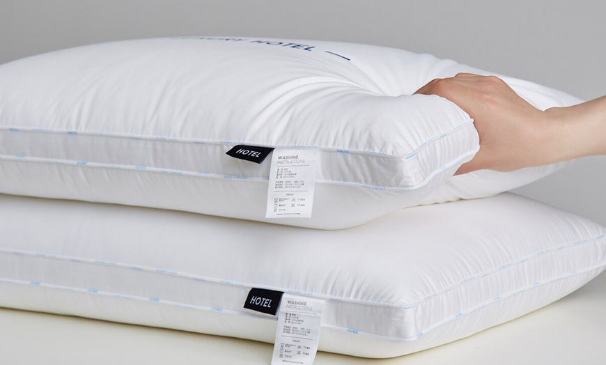 Image 15: Pure Cotton Luxury Hotel Pillow Duo
