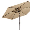 Image 6: 9ft. Patio Umbrella Solar LED Lights Steel Tilt with Crank