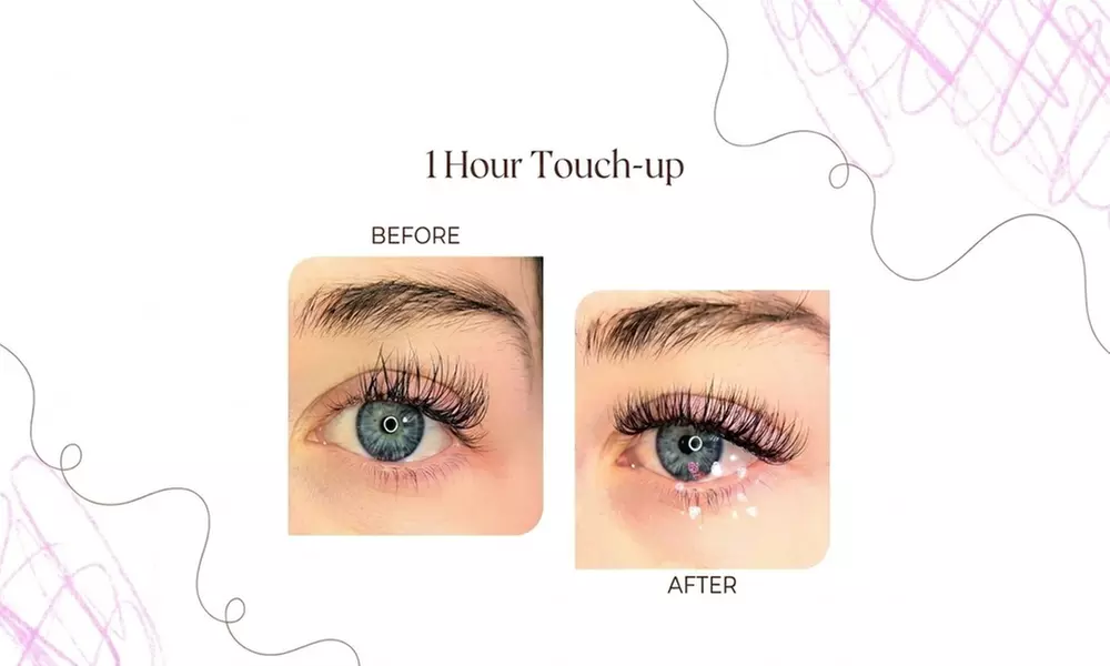 Full Set of Classic, Hybrid/Volume Lash Extensions+ Optional Touchup