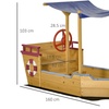 Image 6: Outsunny Kid's Wooden Sand Pit