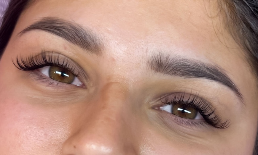 Image 1: Natural Silk Eyelash Extensions Full Set