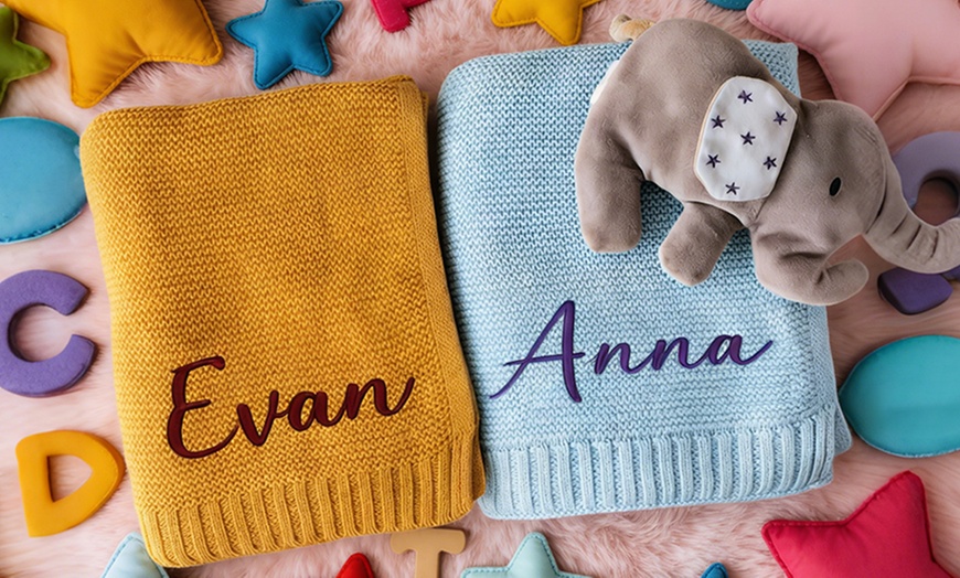 Image 3: Wrap Your Baby in Love - Custom Embroidered Baby Nap Blankets (Up to 85% Off)